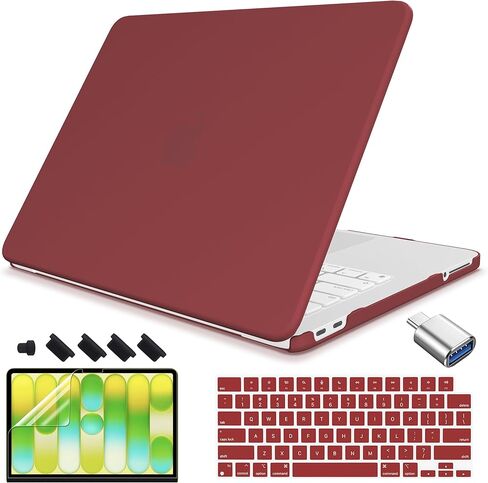 Teryeefi Gltter Case for MacBook Neo 13 inch Case 2026 (A18 Pro) Model A3404, Slim Protective Hard Shell Cover & Keyboard Cover & Type C Adapter - Sparkly Rose Pink in Saudi Arabia