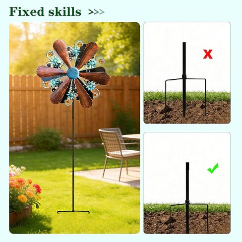 WENYLE Wind Spinners Outdoor Metal Large 360 Degrees Kinetic Wind Sculptures& Spinners Yard Art Outdoor Garden Decor in Saudi Arabia