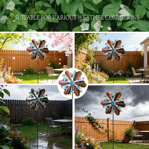WENYLE Wind Spinners Outdoor Metal Large 360 Degrees Kinetic Wind Sculptures& Spinners Yard Art Outdoor Garden Decor in Saudi Arabia
