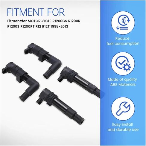 1 Set Ignition Coil,Compatible with BMW Motorcycle R1200GS R1200R R1200S R1200RT R12 R12T 1998-2013 7715853-01 7715855-01 7715856-02 in Kuwait