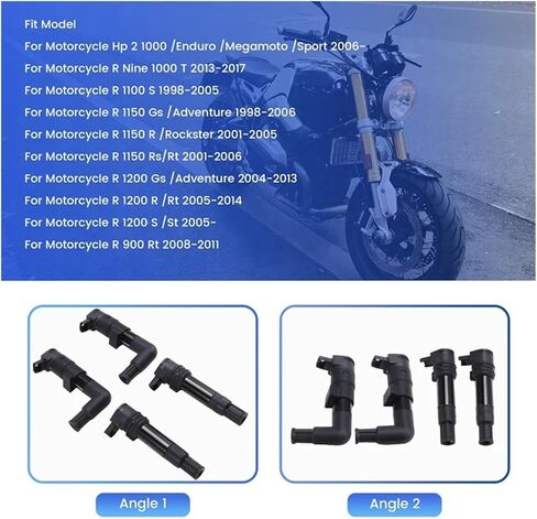 1 Set Ignition Coil,Compatible with BMW Motorcycle R1200GS R1200R R1200S R1200RT R12 R12T 1998-2013 7715853-01 7715855-01 7715856-02 in Kuwait