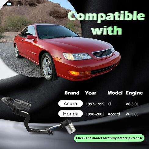 محرك كرنك العمود المرفقي موقف الاستشعار V6 3.0L متوافق مع هوندا لأكورا أكورد CL 97 98 99 00 01 02 1998 2000 2001 2002 1997 1999 يستبدل 37501P8AA01 CSS597 PC257 SU4177 in Kuwait