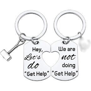 Lywjyb Birdgot Movie Inspired Gift Friendship Gift Hey Let’s Do Get Help Keychain