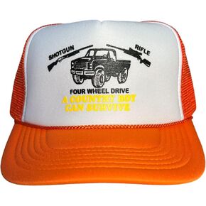 Snapback Trucker Hat for Men or Women, Vintage Fit with Funny Novelty Graphic, Custom Mesh Cap Camo Camouflage