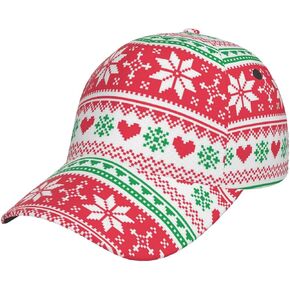 Cute Christmas Holiday Baseball Hat Women Men Xmas Snowflake Santa Adjustable Snapback Baseball Cap in Saudi Arabia