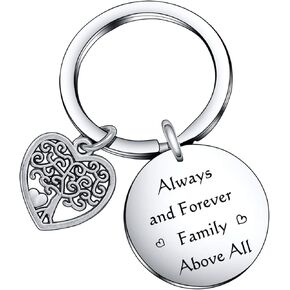 Always and Forever Family Above All Keychain Shows Inspired Jewelry for Family Friends