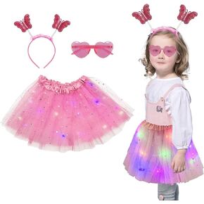 Girl Tutu Skirts,Glowing Skirt for Girls - Light Up LED Tutu for Halloween Costumes & Dance Outfits, Carnival Costume…