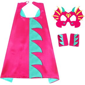 D.Q.Z Dress Up Cape Dragon Costume Kids Dinosaur Toys Girl Gifts Halloween Costume Party Dress Up Clothes for Girls 4-6