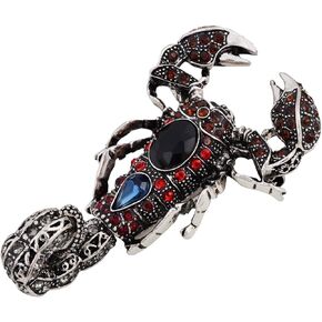 YYBONNIE Vintage Silver Tone Insect Scorpion Animal Crystal Rhinestone Brooch Pin Pendant Party Jewelry
