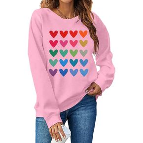 KIMSOONG عيد الحب بلوزات للنساء الحب البلوز مضحك عيد الحب قمصان الحب القلب البلوز كلمات المحملة القمم in Kuwait