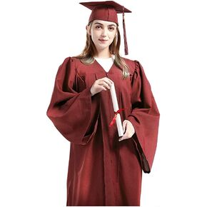 GRADWYSE Graduation Cap Gown 2023 & 2024 Year Charm for College High School Graduates (42 (Fit 4'9"~4'11"), Blue)