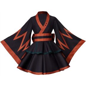 RocailleCos Anime My Hero Katsuki Kimono Cosplay Costume Women's Lolita Maid Dress Kimono Halloween Outfits