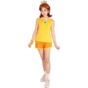 miccostumes Women's Yellow Tennis Outfit Cosplay Costume with Crown