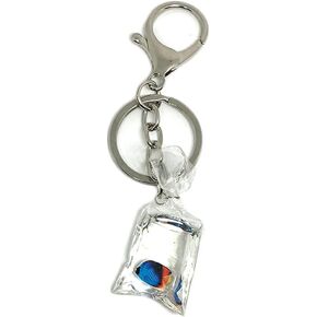 Fun goldfish keychain, water bag-shaped hook pendant charm pendant gift (random)