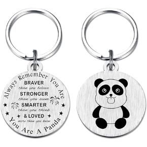 SOUSYOKYO Panda Bear Gifts for Christmas Birthday Unique, Small Panda Keychain for Teen Girl Boys