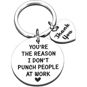 Funny Valentines Day Gifts for Coworker Keychain for Women Men Leaving Farewell Goodbye Gifts for Co Worker Work Bestie Gifts for Coworker Appreciation Office Gifts for Coworkers Colleague Boss