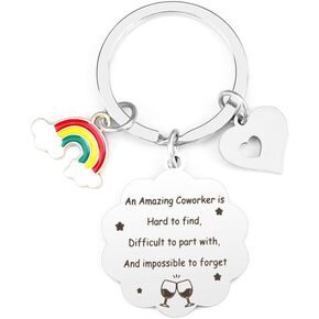 Vesberkl Coworker Leaving Gifts,Coworker Keychain,Coworker Gifts for Women,Coworker Gifts for Men,Christmas Coworker Gifts