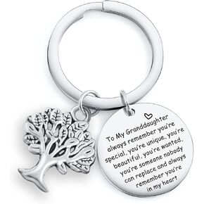 TzrNhm Blossom Granddaughter Gift Granddaughter Inspirational Gift grandchild Keychain Granddaughter Christmas Jewelry