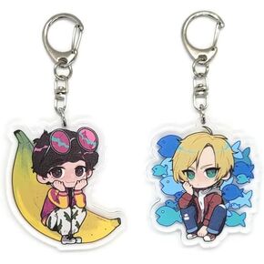 EBTY DREAMS Inc. - Set of 2 Banana Fish Acrylic Keychain Ash Lynx, Eiji Okumura v2