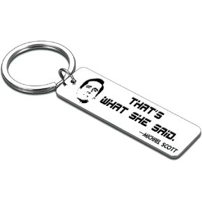 The Office Merchandise Quote Keychain, The Office Funny Gifts for Adults Thanksgiving Day Birthday Gifts
