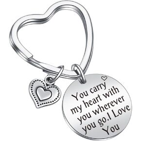 JIUSHUN Boyfriend Jewelry Husband Keychain Wifey Gift Lover Gift Hubby Keychain Love Gift Girlfriend Gift