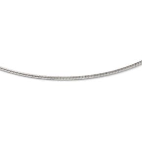 Jewels By Lux Leslie's 14K White Gold 2mm Round Omega Chain Necklace
