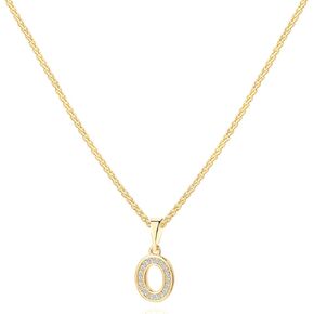 Initial Necklace,24K Gold Plated Letter Necklace for Women,A-Z Pendant Necklace