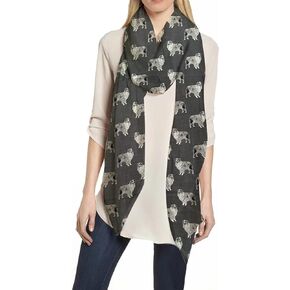 Lina & Lily Australian Shepherd Dog Print Women's Scarf Shawl Wrap Lightweight