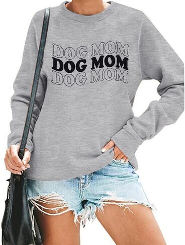 MAXIMGR الكلب أمي البلوز المرأة ماما البلوز الكلب أمي قميص البلوز لطيف إلكتروني الجرافيك البلوز هدايا لمحبي الكلاب in Kuwait
