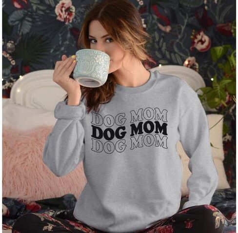 MAXIMGR الكلب أمي البلوز المرأة ماما البلوز الكلب أمي قميص البلوز لطيف إلكتروني الجرافيك البلوز هدايا لمحبي الكلاب in Kuwait