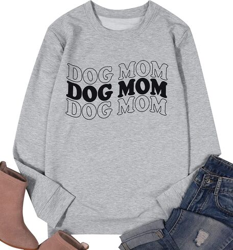 MAXIMGR الكلب أمي البلوز المرأة ماما البلوز الكلب أمي قميص البلوز لطيف إلكتروني الجرافيك البلوز هدايا لمحبي الكلاب in Kuwait