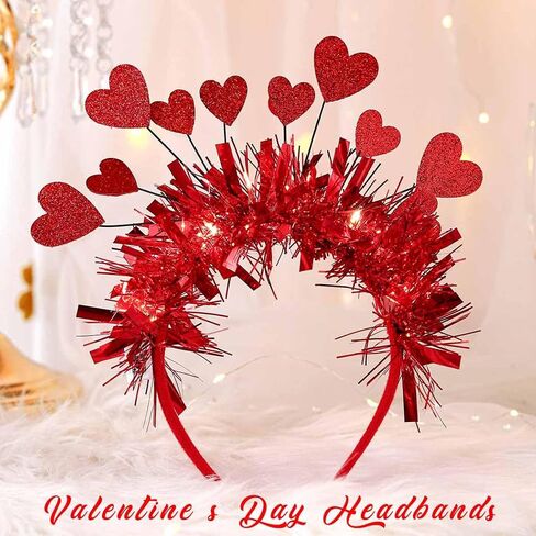 Aceorna تضيء هالو Headbands بريق القلب نجوم هالو التيجان Led متوهجة الشعر هوب مضيئة زي خوذة للنساء in Kuwait
