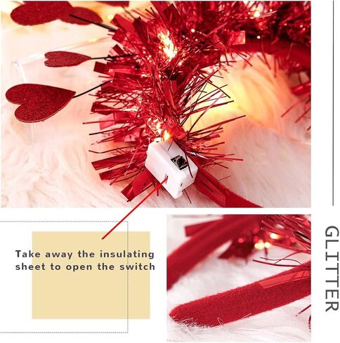 Aceorna تضيء هالو Headbands بريق القلب نجوم هالو التيجان Led متوهجة الشعر هوب مضيئة زي خوذة للنساء in Kuwait