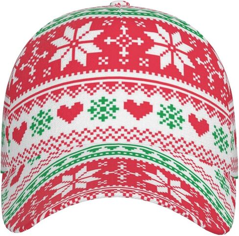 Cute Christmas Holiday Baseball Hat Women Men Xmas Snowflake Santa Adjustable Snapback Baseball Cap in Kuwait