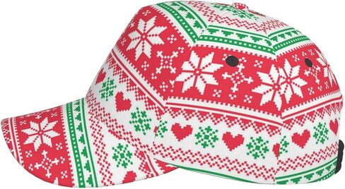 Cute Christmas Holiday Baseball Hat Women Men Xmas Snowflake Santa Adjustable Snapback Baseball Cap in Kuwait