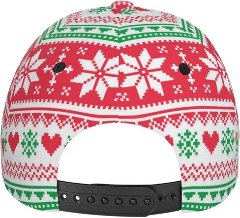 Cute Christmas Holiday Baseball Hat Women Men Xmas Snowflake Santa Adjustable Snapback Baseball Cap in Kuwait