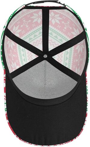 Cute Christmas Holiday Baseball Hat Women Men Xmas Snowflake Santa Adjustable Snapback Baseball Cap in Kuwait