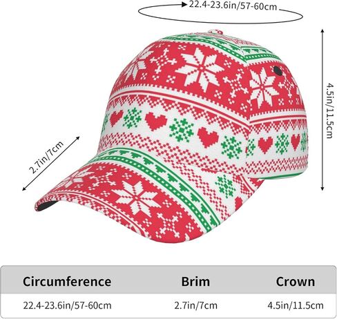 Cute Christmas Holiday Baseball Hat Women Men Xmas Snowflake Santa Adjustable Snapback Baseball Cap in Kuwait