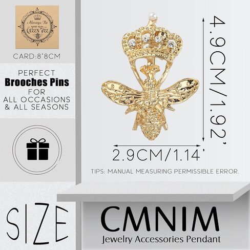 Queen Gift Bee Pin Brooch Bumble Bee Lapel Pins Badges Always Be Your Own Queeen Bee Themed Jewelry For Bee Lover Beekeeper in Saudi Arabia