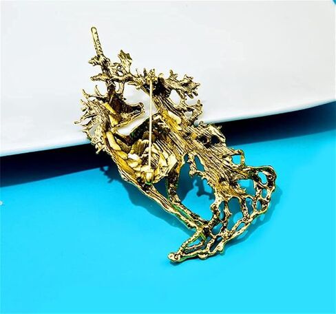 خمر كبيرة الذهب يونيكورن دبابيس للنساء الرجال الجمال الجنية الحصان بروش التلبيب شارة بدبوس ل بدلة معطف سترة قميص in Kuwait