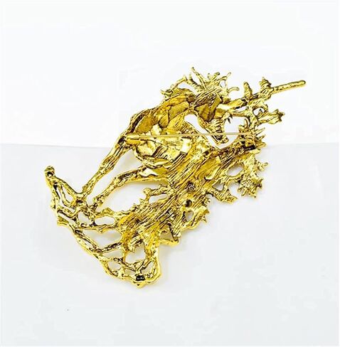 خمر كبيرة الذهب يونيكورن دبابيس للنساء الرجال الجمال الجنية الحصان بروش التلبيب شارة بدبوس ل بدلة معطف سترة قميص in Kuwait