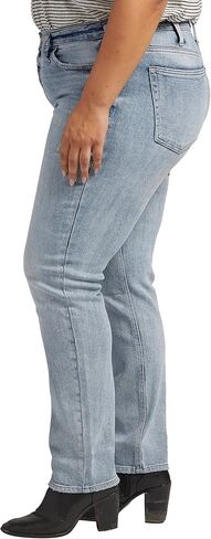 Silver Jeans Co. Women's Plus Size Most Wanted Mid Rise Straight Leg Jeans in Saudi Arabia