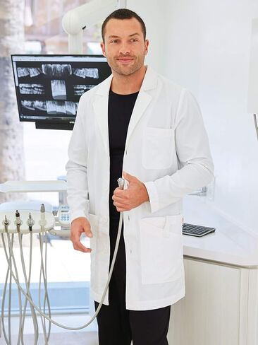 KOI Classics Modern & Professional Men's Jack Lab Coat in Saudi Arabia