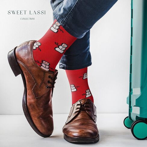 Winter Fun Sock Collection: 6-Pair Pack of Fragrant Festive Christmas Holiday Footwear, Designer Apparel for Men, US 1 Size Fits All 7-12 in Saudi Arabia
