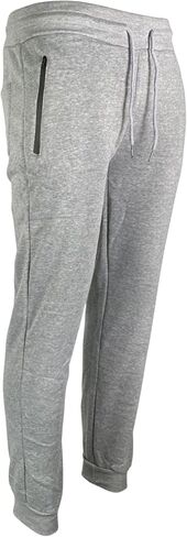 بنطال رياضي من الصوف للرجال من RiverBlue مع جيوب بسحاب وأساور أكمام مرنة ورباط حبل in Kuwait