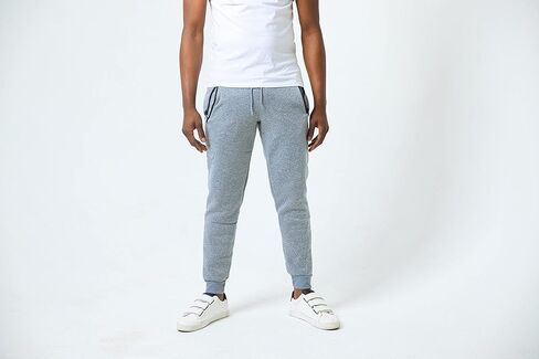 بنطال رياضي من الصوف للرجال من RiverBlue مع جيوب بسحاب وأساور أكمام مرنة ورباط حبل in Kuwait