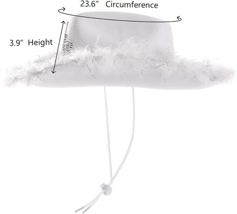 قبعة رعاة البقر من LINOCOUTON مع ريش تاج التاج للبالغين والنساء والفتيات in Kuwait