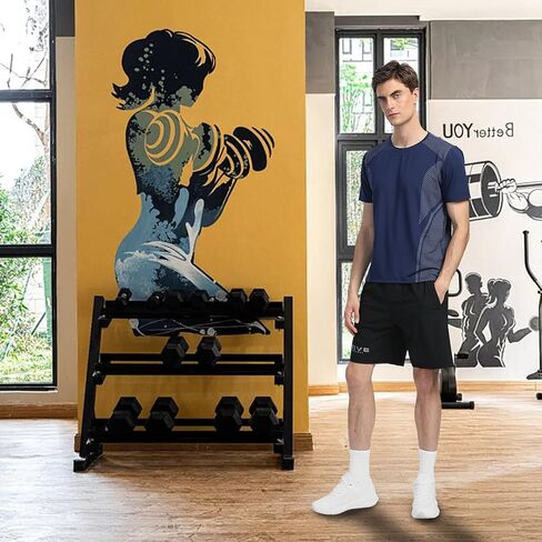 Men's Gym Athletic Workout Running T Shirts Short Sleeve Quick Dry Moisture Wicking Performance Sport Muscle Tees Tops in Kuwait