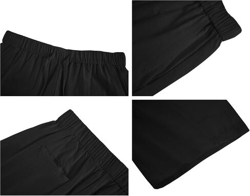 Fommykin Men's Cotton Linen Capri Pants Baggy Harem Drawstring Yoga Beach Pants with Pockets in Kuwait