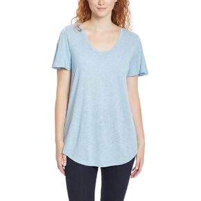 Jessica Simpson Women's Carly Flutter Short Sleeve Tee Shirt